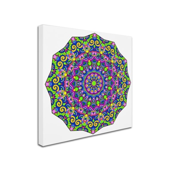 Kathy G. Ahrens 'Beautifully Brilliant Mandala' Canvas Art,14x14